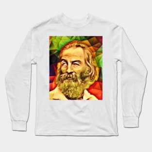 Walt Whitman Snow Portrait | Walt Whitman Artwork 10 Long Sleeve T-Shirt